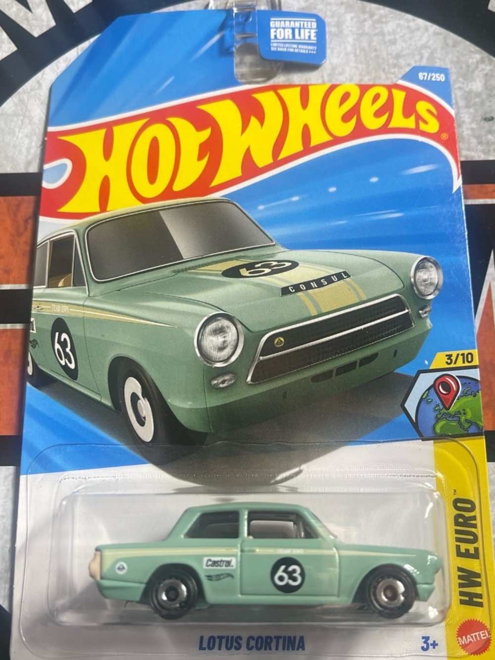 Hot Wheels Lotus Cortina Toy Car - Green